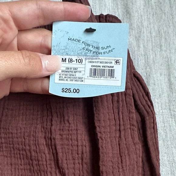 Shade & Shore Women’s Bohemian Linen Pants in Warm Brown Size Medium - Picture 4 of 9